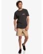 Hombre con Camiseta orgánica de manga corta Quiksilver Pastime Paradise Negra regular fit
