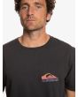 Hombre con Camiseta orgánica de manga corta Quiksilver Pastime Paradise Negra serigrafía