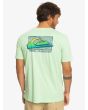 Hombre con Camiseta de manga corta Quiksilver Retro Fade Verde serigrafía espalda
