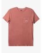 Camiseta con bolsillo Quiksilver Sub Mission rosa para hombre