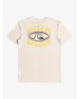 Camiseta de manga corta Quiksilver Sunburnt Daze blanco hueso para hombre posterior