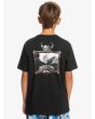 Niño con Camiseta de manga corta Quiksilver Surfer of Fortune Boy Negra estampado espalda