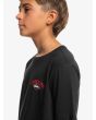Niño con Camiseta de manga corta Quiksilver Surfer of Fortune Boy Negra logo