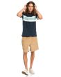Hombre con camiseta de manga corta Quiksilver Transat Placement azul marino frontal