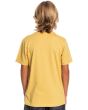 Niño con camiseta de manga corta Quiksilver Uprise amarilla posterior