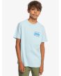 Niño con camiseta de manga corta Quiksilver Warped Frames Youth azul celeste frontal 