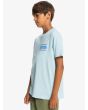 Niño con camiseta de manga corta Quiksilver Warped Frames Youth azul celeste lateral