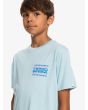 Niño con camiseta de manga corta Quiksilver Warped Frames Youth azul celeste serigrafía