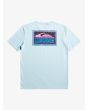 Camiseta de manga corta Quiksilver Warped Frames Boy azul celeste para niños de 8 a 16 años posterior