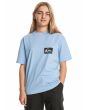 Niño con camiseta de manga corta Quiksilver Youth Back Flash Azul frontal