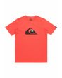 Camiseta de manga corta Quiksilver Comp Logo Youth Roja para niños de 8 a 16 años
