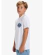 Niño con camiseta de manga corta Quiksilver Ev In Flames Blanca lateral