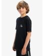 Niño con camiseta orgánica de manga corta Quiksilver Evo Original Negra lateral