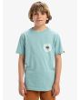 Niño con Camiseta de manga corta Quiksilver Evo Road End Aquifer frontal