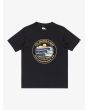 Camiseta orgánica de manga corta Quiksilver Evo Three Seas Negra para chico 8-16 años