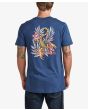Hombre con camiseta de manga corta Reef Predator azul marino espalda