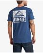 Hombre con camiseta de manga corta Reef Wellie azul marino espalda