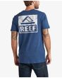 Hombre con camiseta de manga corta Reef Wellie azul marino espalda