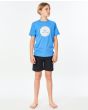 Niño con camiseta de manga corta Rip Curl Corp Icon azul frontal