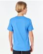 Niño con camiseta de manga corta Rip Curl Corp Icon azul posterior