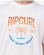 Niño con camiseta de manga corta Rip Curl Desti blanco hueso estampado