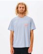 Hombre con camiseta surfera de manga corta Rip Curl Fade Out Icon azul