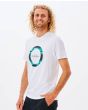 Hombre con camiseta de manga corta Rip Curl Fill me up blanca lateral
