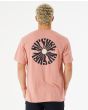 Hombre con Camiseta de manga corta Rip Curl Salt Water Culture Psyche Circles Rosa posterior