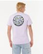 Hombre con camiseta de manga corta Rip Curl Wettie Passage Icon Lavanda posterior