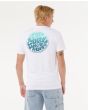 Hombre con Camiseta de manga corta Rip Curl Wettie Passage Icon Blanca posterior
