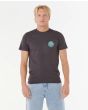 Hombre con Camiseta de manga corta Rip Curl Wettie Passage Icon color Negro Phantom