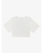 Camiseta de manga corta Roxy Boxy Crop Started Blanca para niña 8-16 años posterior