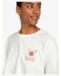 Mujer con Camiseta cropped de manga larga Roxy Desire To Love A Blanca estampado