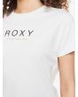 Camiseta de Manga Corta Roxy Epic Afternoon Word Blanco para Mujer pecho