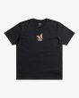 Camiseta de manga corta Rvca Floral Andrea Wan negra para hombre