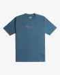 Camiseta orgánica de ajuste relajado RVCA Atomic Jam Azul para hombre
