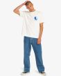 Hombre con camiseta orgánica de manga corta RVCA Balance Boy Blanca ajuste relajado