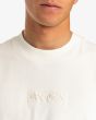 Hombre con camiseta orgánica de manga corta RVCA Benjamin Jeanjean Bouquet Blanca bordado