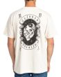 Hombre con camiseta de manga corta Rvca Benjamin Jeanjean Cosmic Crew Silver Bleach 