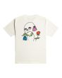 Camiseta de manga corta con corte relajado RVCA Flower Skull Blanca para hombre posterior
