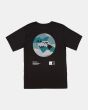 Camiseta deportiva de manga corta RVCA Hawaii Bar Topo Camo Negra para hombre posterior