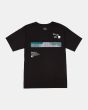Camiseta deportiva de manga corta RVCA Hawaii Bar Topo Camo Negra para hombre