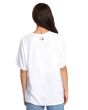 Mujer con camiseta oversize de manga corta RVCA Sage Vaughn Blanca espalda