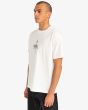 Hombre con camiseta orgánica de manga corta RVCA Tiger Style Blanca izquierda