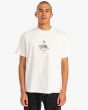 Hombre con camiseta orgánica de manga corta RVCA Tiger Style Blanca