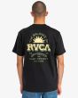 Hombre con Camiseta orgánica de manga corta RVCA Type Set Negra espalda