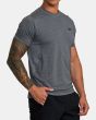 Hombre con Camiseta deportiva de manga corta RVCA VA Sport Vent Gris derecha