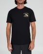 Hombre con camiseta de manga corta Salty Crew Frequent Flyer Premium Negra frontal
