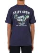 Niño con camiseta de manga corta Salty Crew Shaka Boys Azul Marino Jaspeado