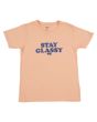 Camiseta de manga corta Salty Crew Stay Glassy Boyfriend tono salmón para mujer